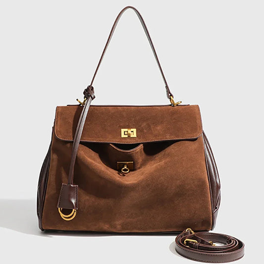 Chic Suede Shoulder Bag