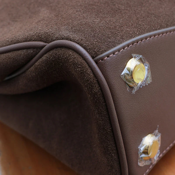 Chic Suede Leather Tote