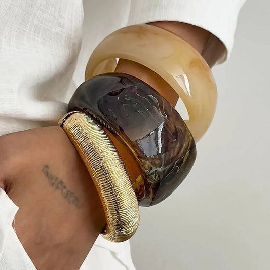 Clarté Trendy Geo Resin Bangles